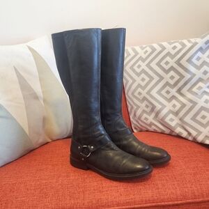 Nine West Black engineer tall boots 11